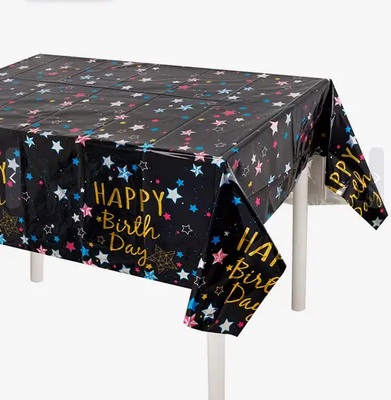 Детская скатерть на стол "Happy Birthday звезды на черном" (137*183) 2815-0016 фото