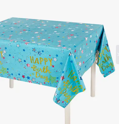 Детская скатерть на стол "Happy Birthday звезды на голубом" (137*183) 2815-0015 фото