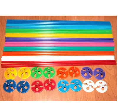 Палочки для воздушных шаров (Разноцветные) 100 шт 313 фото