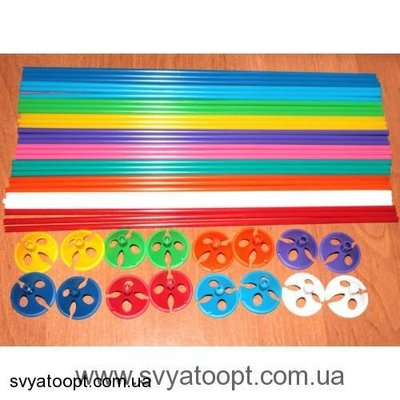 Палочки для воздушных шаров (Разноцветные) 100 шт 313 фото