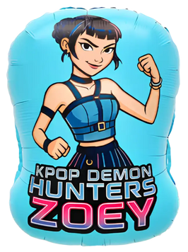 Фольгированная фигура "Зои на голубом" Hunters K-Pop (Китай) (в инд. упаковке) 69521 фото