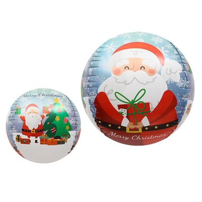 Фольга 3D сфера Новогодняя синяя Санта с подарками Китай (22") 22209 фото