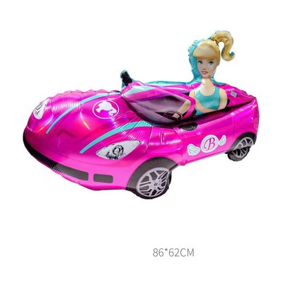 Фольгированная фигура "Розовоая машина с Барби в инд. уп." К-6702 фото