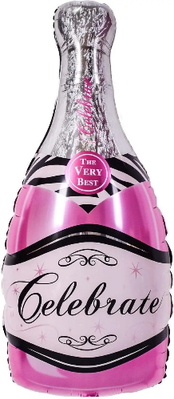 Фольгированная фигура "Розовое шампанское" 98х48 см.в инд. уп. GF-0279 фото