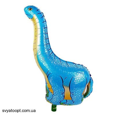 Фольгированная фигура Динозавр 7 (Голубой) (Китай) (в инд. упаковке) 4317 фото
