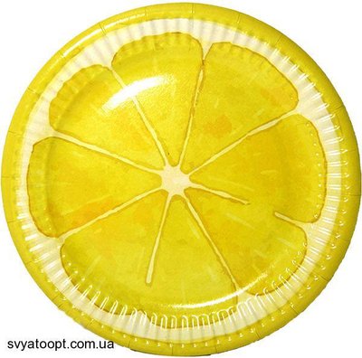 Тарелки "Лимон" (18,0 см)(10шт-уп) 7202 фото