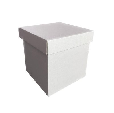 Подарочная коробка двусторонний картон "Белая" (15х15х15) white-5 фото