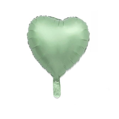 Сердце сатиновое зеленое 18" Китай Т-274 фото