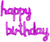 (Прописная) Фольгированная надпись "Happy Birthday" (малина) 6443 фото