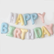 Фольгированная фигура буквы MACARON нежные разноцветные "Happy birthday" Набор букв (40 см) 5409 фото