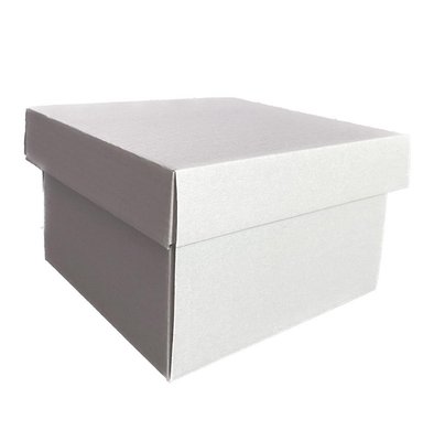 Подарочная коробка двусторонний картон "Белая" (15х15х9) white-6 фото
