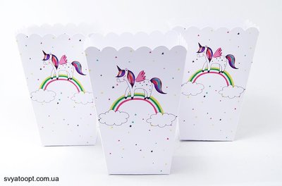 Коробочки для сладостей Единорог на радуге (5шт/уп) 6402 фото