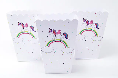 Коробочки для сладостей Единорог на радуге (5шт/уп) 6402 фото