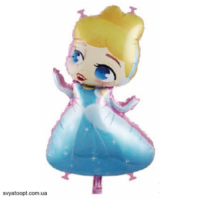 Фольгированная фигура Принцесса голубая (Китай) (в инд. упаковке) 4669 фото