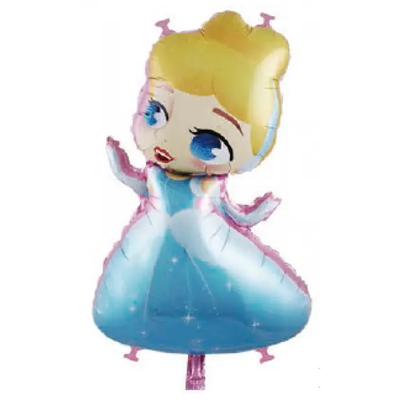 Фольгированная фигура Принцесса голубая (Китай) (в инд. упаковке) 4669 фото