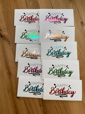 Конверт для денег "Happy Birthday" ассорти цветное тиснение"1 шт party-60 фото