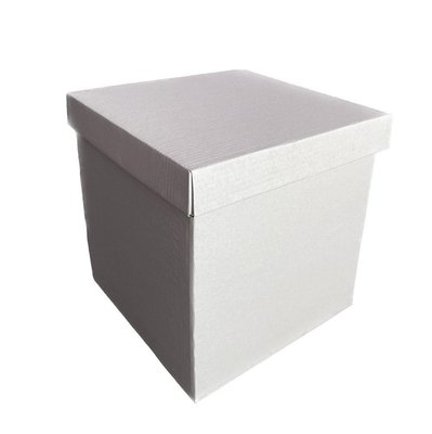Подарочная коробка двусторонний картон "Белая" (20х20х20) white-7 фото