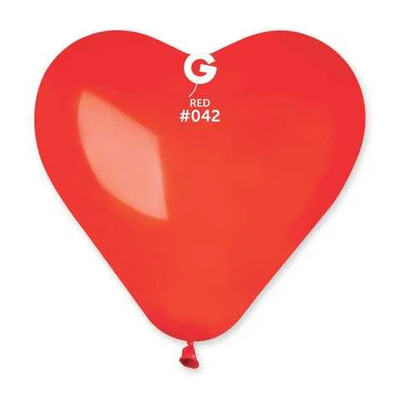 Шары-сердца Gemar 6" CR6/42 (Кристалл красный) (100 шт) 1105-0140 фото