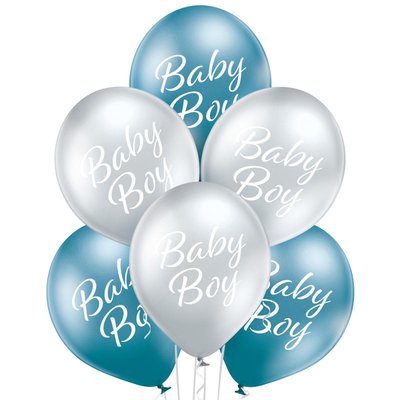 Шары Belbal 12" B105 (Хром Baby Boy) (25 шт) 3103-1258 фото