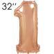 Фольга 32" Розовое золото цифра 1 (Flexmetal) 32-FM-Rosegold-1 фото