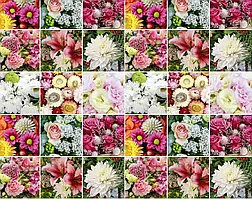 Упаковочная подарочная бумага "Цветы гвоздики/хризантемы" papir-94 фото