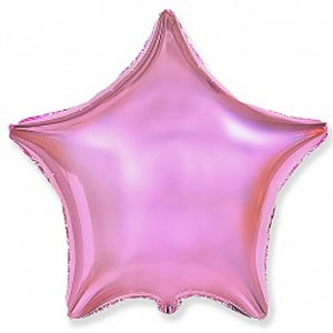 Фольга Китай Зірка 18" рожева металік 2625 фото