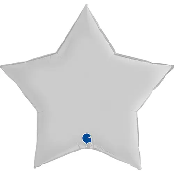 Фольга Зірка 36" Сатин Біла (в інд. уп.) (в інд. уп.) Grabo 3204-0474 фото