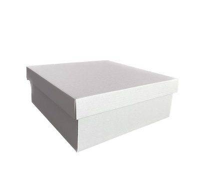 Подарочная коробка двусторонний картон "Белая" (20х20х9) white-8 фото