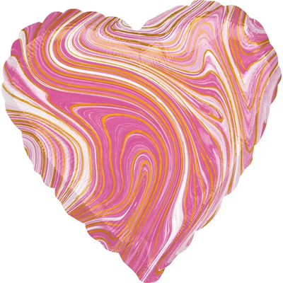Фольга Агат сердце 18" розовое Anagram 3202-2728 фото