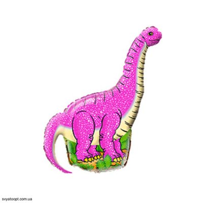 Фольгированная фигура Динозавр 7 (розовый) (Китай) (в инд. упаковке) 5126 фото