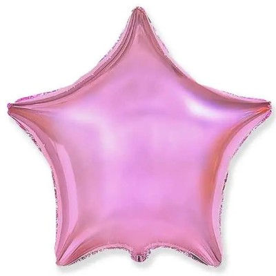 Фольга Китай Звезда 18" розовая металлик 2625 фото