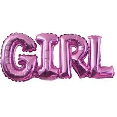 Фольгированная фигура надпись "Girl" (розовая) 4642 фото