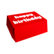 Набір коробок самозбірних "Happy birthday" 2 шт середні (червона 25х16,5х9) korobka-red-zdn фото