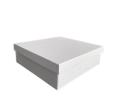 Подарочная коробка двусторонний картон "Белая" (25х25х9) white-10 фото