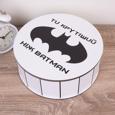 Декоративная коробка круглая "Бэтмен" (средняя) 4233-6 фото