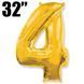 Фольга 32" Gold цифра 4 (Flexmetal) 3207-3057 фото