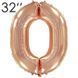 Фольга 32" Розовое золото цифра 0 (Flexmetal) 32-FM-Rosegold-0 фото