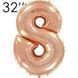 Фольга 32" Розовое золото цифра 8 (Flexmetal) 32-FM-Rosegold-8 фото