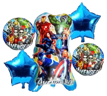 Набір кульок фольгованих Месники 5 шт (Китай) (в інд. уп.) 4910 фото