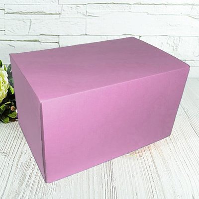 Подарочная коробка самосборная большая "Розовая" (34х22х20) двухсторонний картон 2347 фото