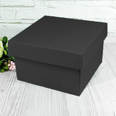 Подарочная коробка двусторонний картон "Черная" (15х15х9) 9681 фото