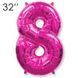 Фольга 32" Фуксия цифра 8 (Flexmetal) 32-FM-Fuchsia-8 фото