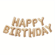 Фольгована фігура літери "Happy birthday" Набір букв (Карамель 40 см) 3597 фото