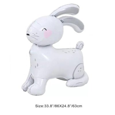 Фольгированная фигура "Кролик новый серый" Китай (в инд. упаковке) 5625 фото
