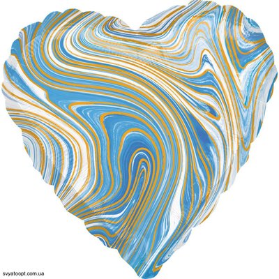 Фольга Агат сердце 18" голубое Anagram 3202-2727 фото