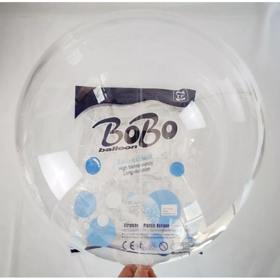 Шарик Bubbles сфера 24" прозрачная (синяя упаковка) S24 фото