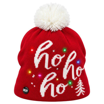 Шапка LED с подсветкой "ho-ho-ho" НН-6 фото