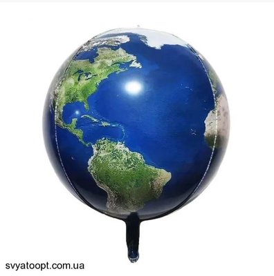 Фольга 3Д сфера Земля Китай 22055 фото