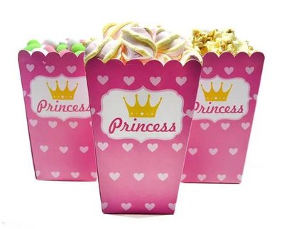 Коробочки для солодощів Принцеси Сердечки (5шт/уп) 2056 фото