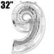 Фольга 32" Silver цифра 9 (Flexmetal) 3207-3072 фото